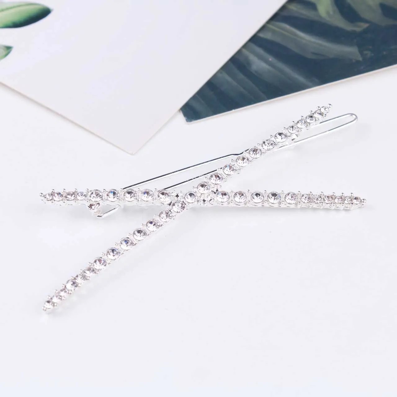 1/12 pc set Rhinestone Barrette Hair pins