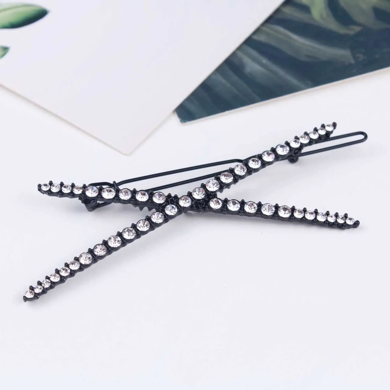 1/12 pc set Rhinestone Barrette Hair pins