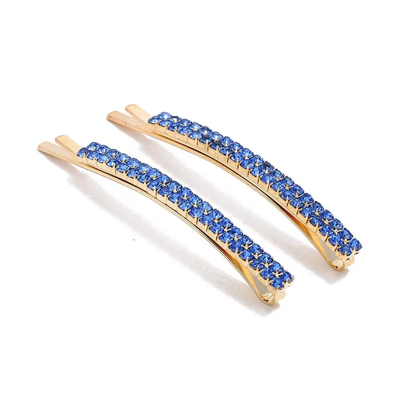 1/12 pc set Rhinestone Barrette Hair pins