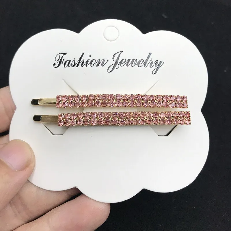 1/12 pc set Rhinestone Barrette Hair pins