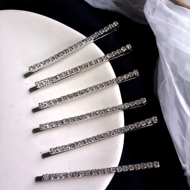 1/12 pc set Rhinestone Barrette Hair pins