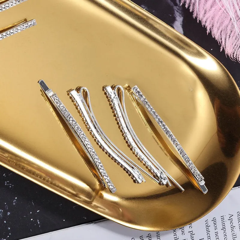 1/12 pc set Rhinestone Barrette Hair pins