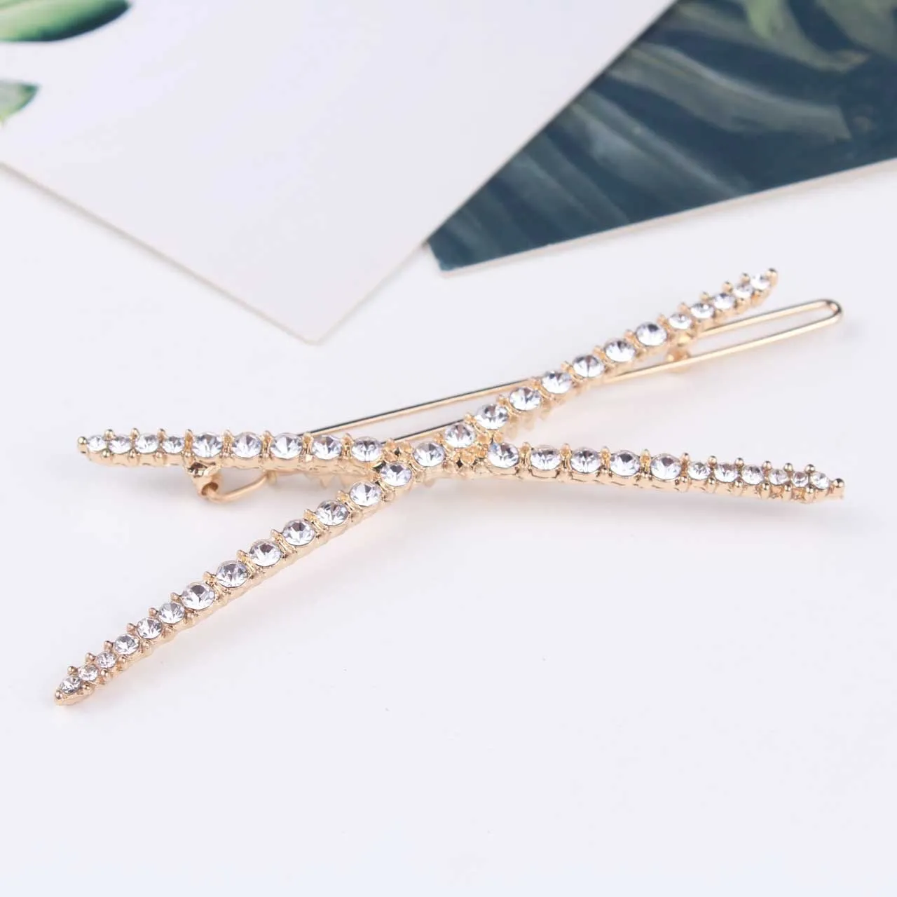 1/12 pc set Rhinestone Barrette Hair pins