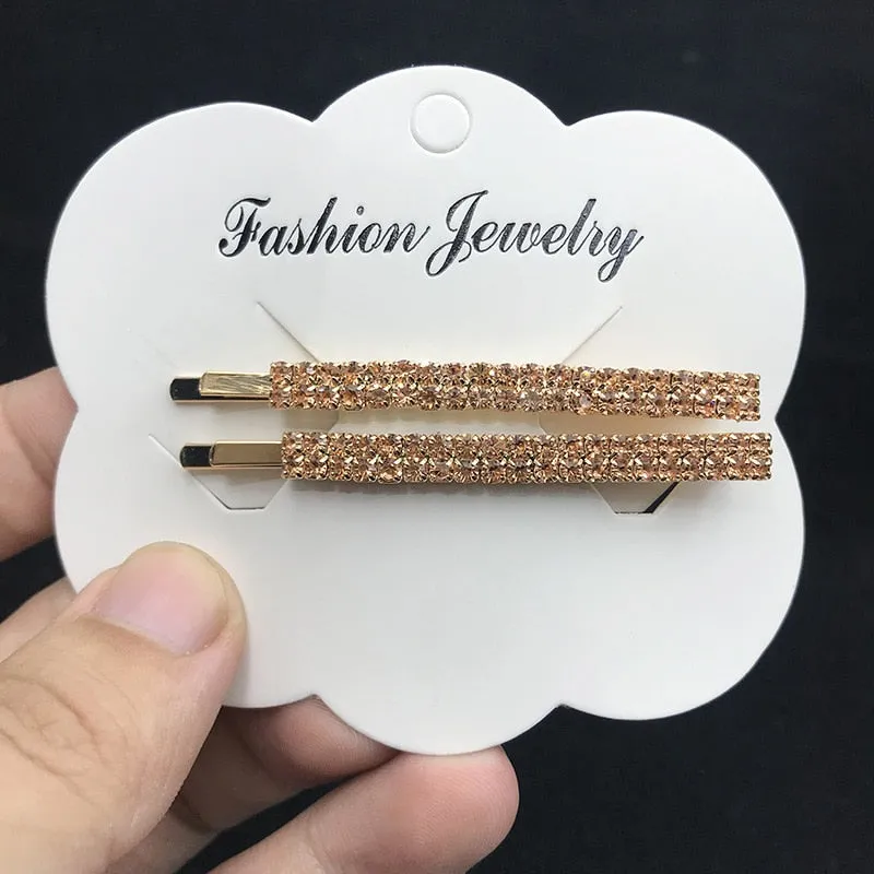 1/12 pc set Rhinestone Barrette Hair pins