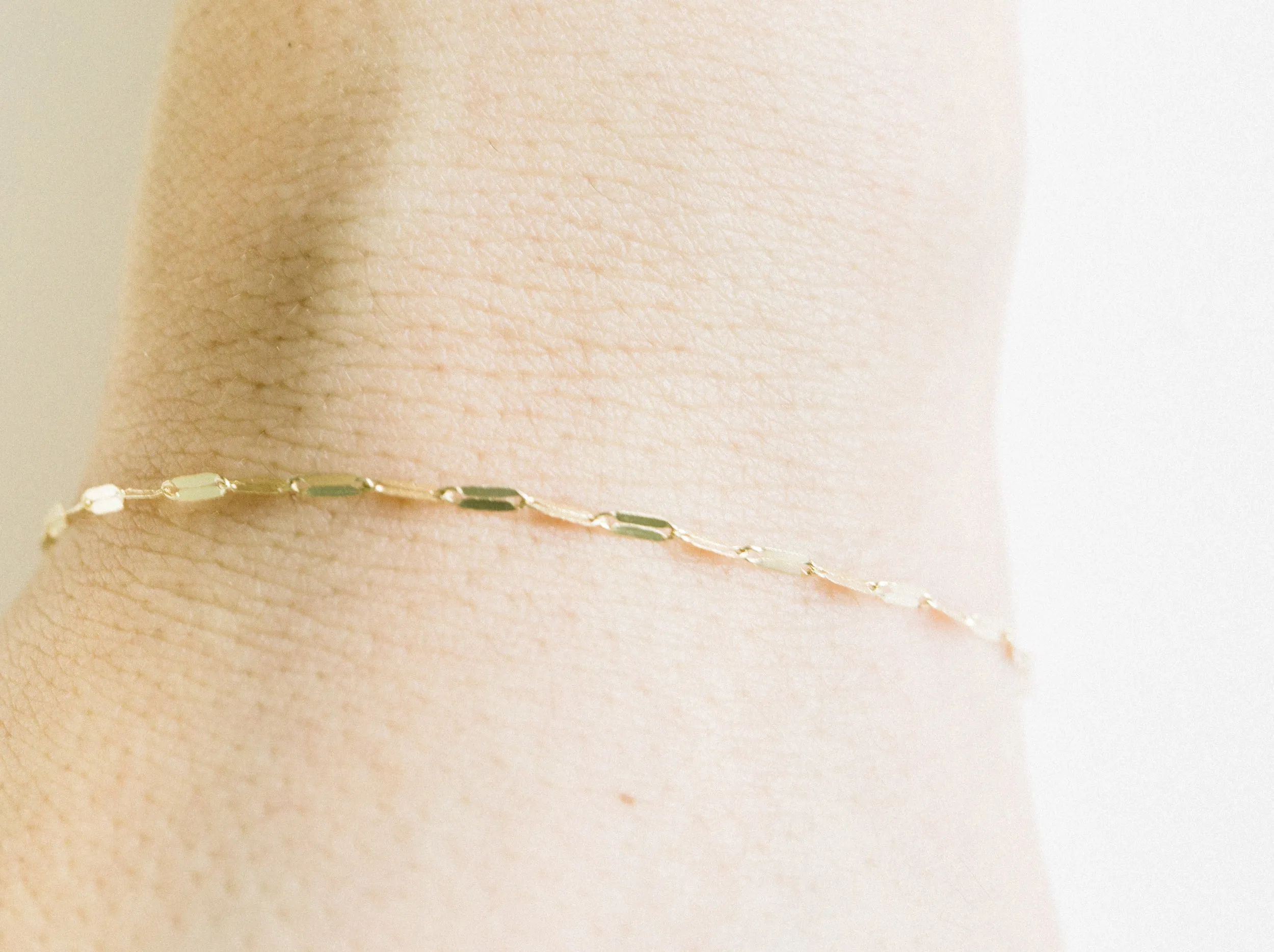 14K Gold Mother's Bridesmaid Gift Personalized Dragonfly Chain Anklet Bracelet