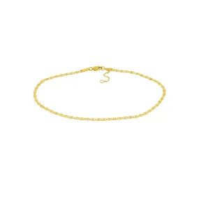 14K Yellow Gold Mirror Valentino Anklets