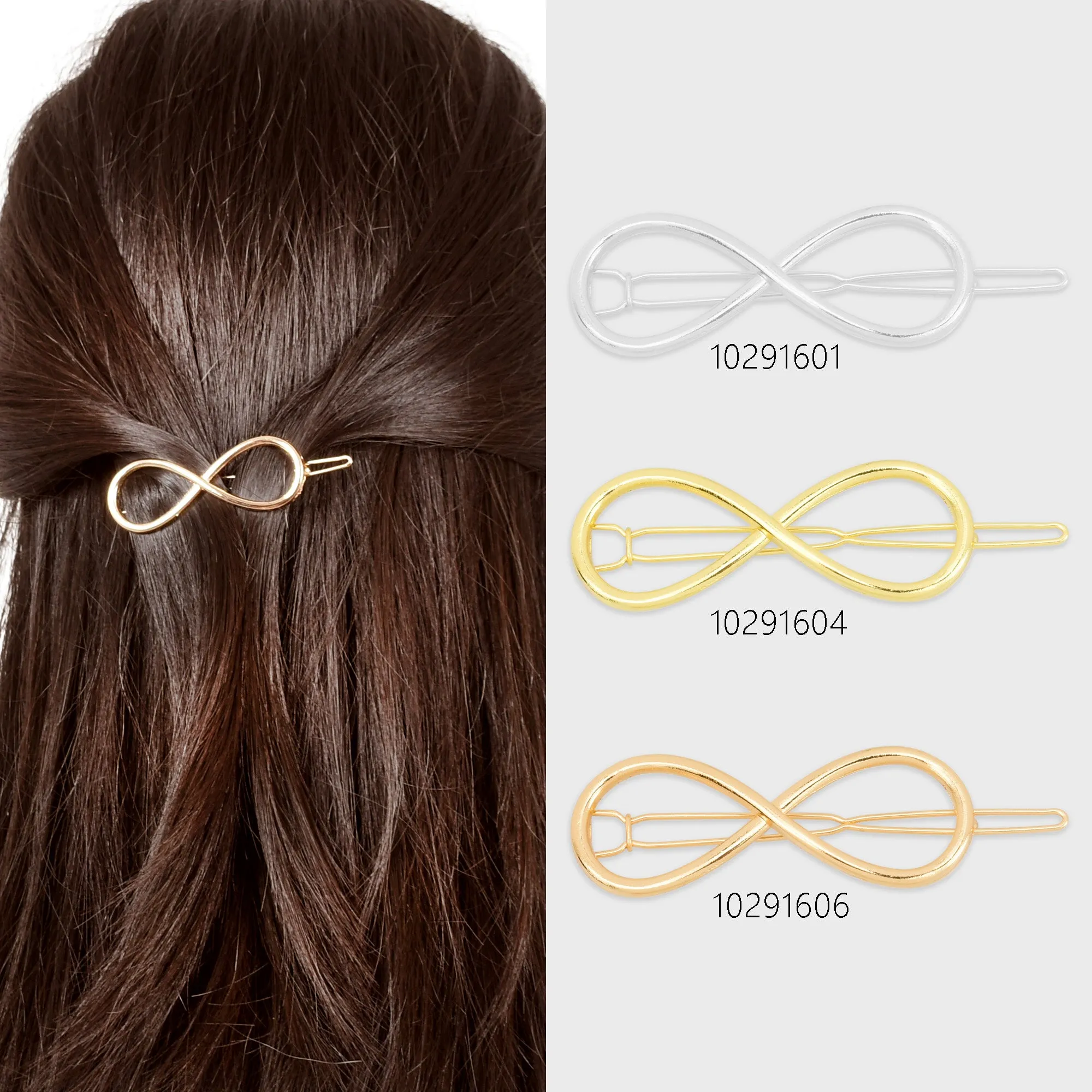 3/4*2 1/8 Alloy Geometric Hair Clip Barrette Hairpin Hair Slide Minimalist Hair Accessory 5pcs 102916