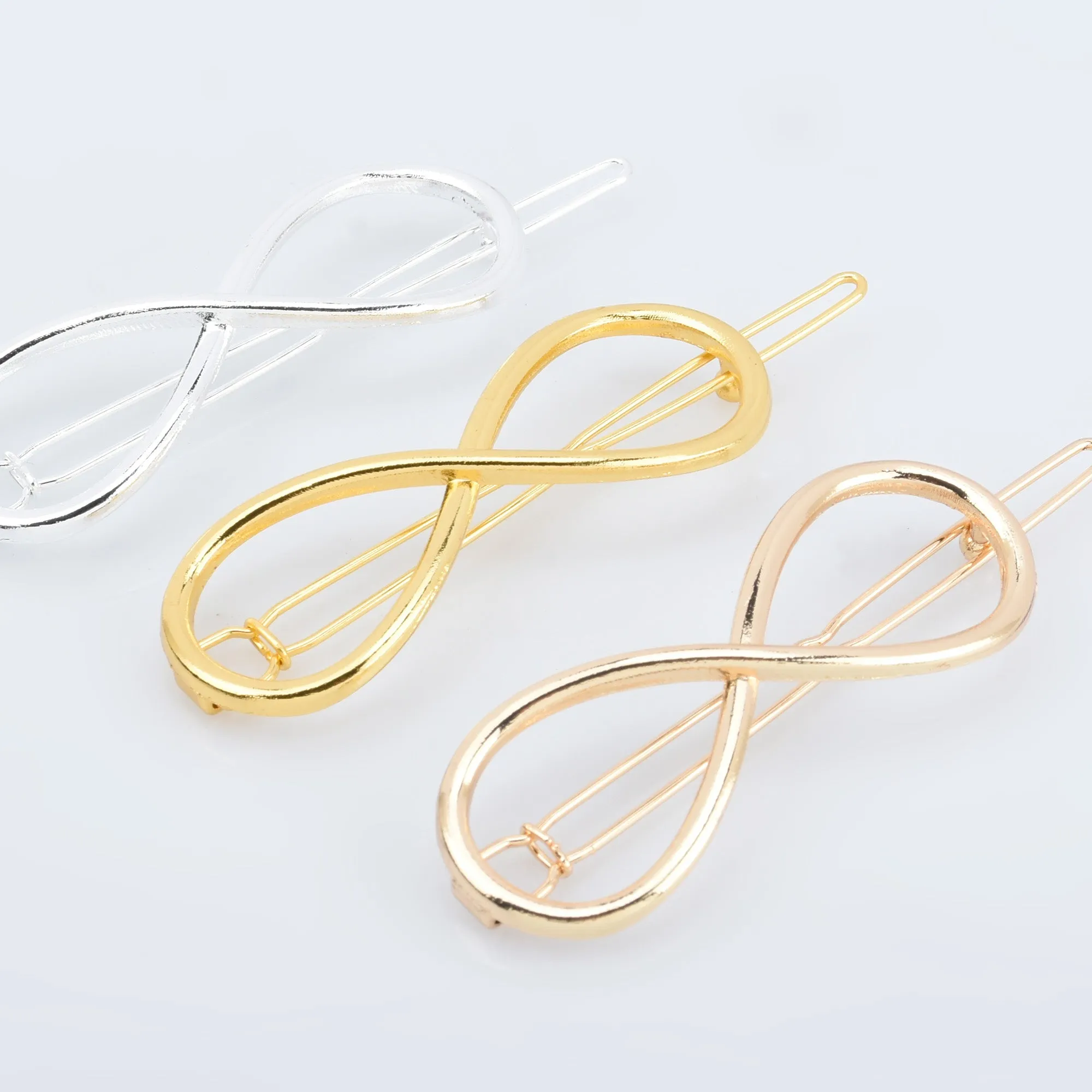 3/4*2 1/8 Alloy Geometric Hair Clip Barrette Hairpin Hair Slide Minimalist Hair Accessory 5pcs 102916