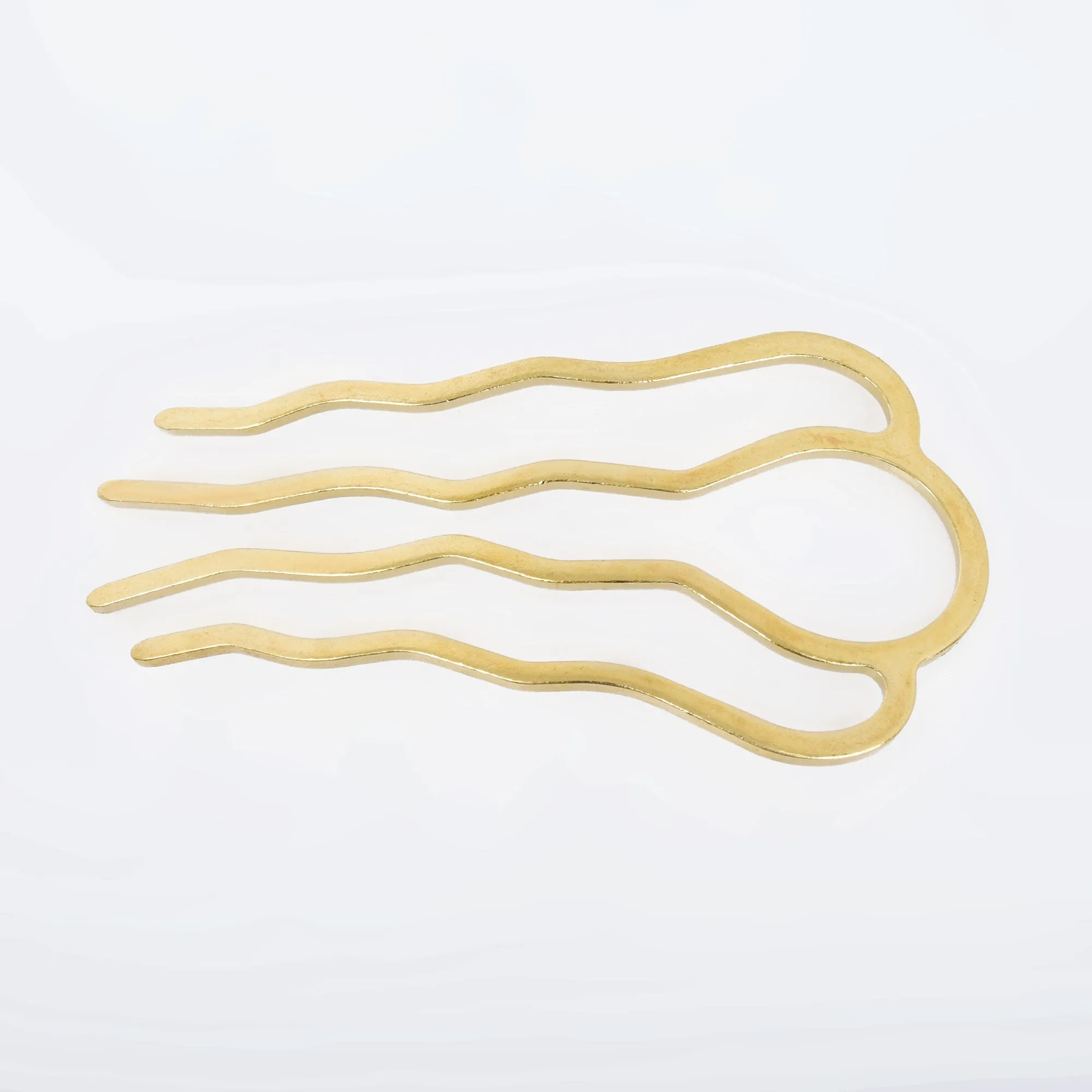 34*60mm Brass 4 Teeth Barrette Hair Combs wavy hairpin Hair Stick Hair Barrette hair accessories 5pcs 102854