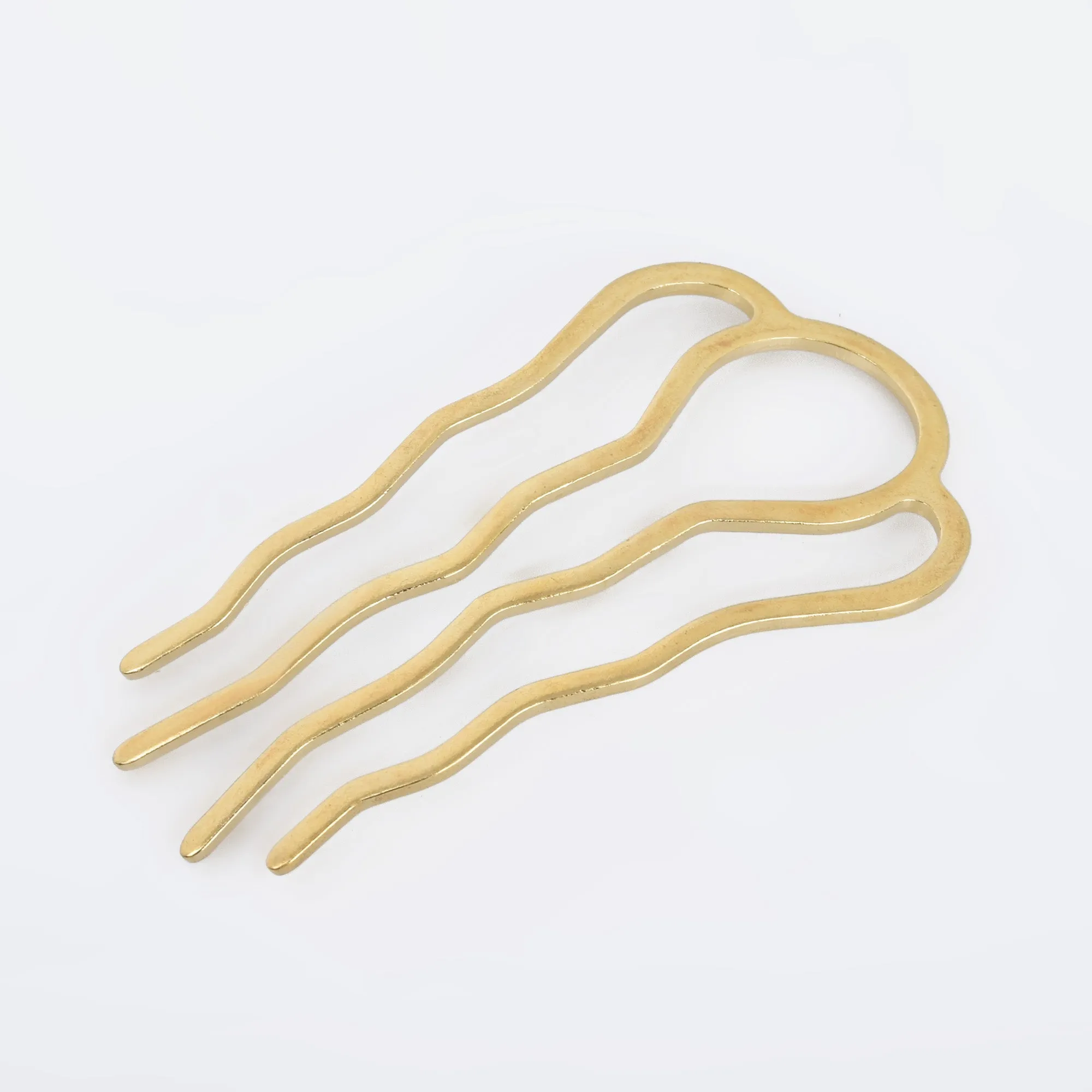 34*60mm Brass 4 Teeth Barrette Hair Combs wavy hairpin Hair Stick Hair Barrette hair accessories 5pcs 102854