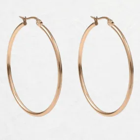 40mm Gold Creole Valentano Hoop Earrings