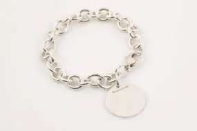 7.5" Tiffany & Co. 925 Silver Round Tag Bracelet (36.56g.)