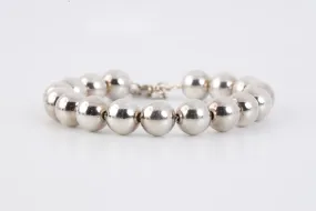 7" Tiffany & Co. 925 Silver Hardwear Beaded Bracelet (18.00g.)