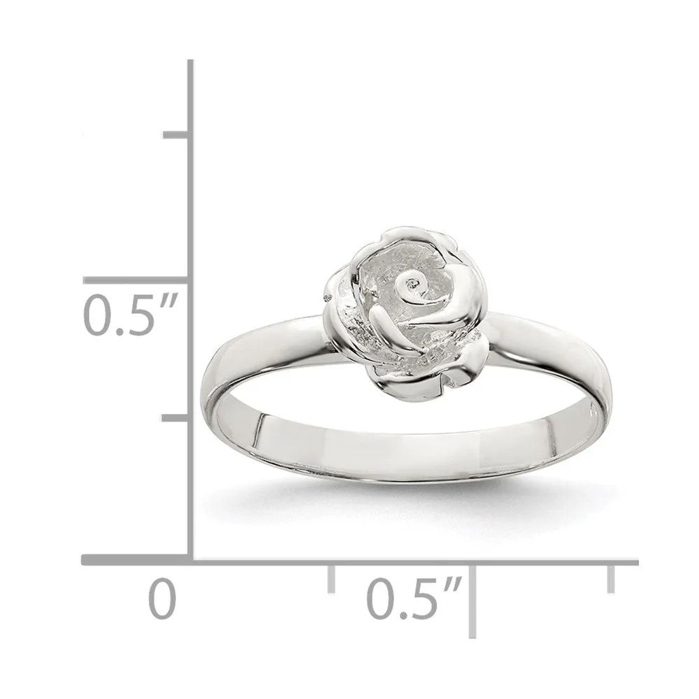 8mm Rose Ring in Sterling Silver