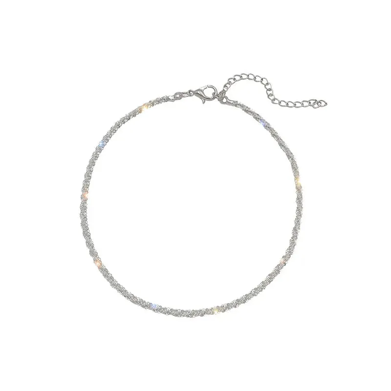 925 Sterling Silver Anklet Fashion Simple Temperament Anklet Birthday Gift For Women Senior Jewelry Accessories Free Shipping