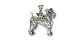 Airedale Terrier Angel Pendant Jewelry Sterling Silver Handmade Dog Pendant AR6-AP