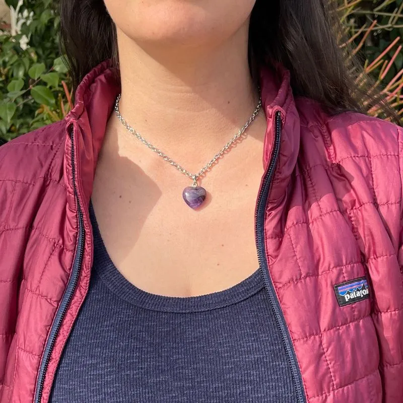 Amethyst Heart Necklace