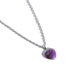 Amethyst Heart Necklace