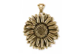 Aster Pendant Jewelry 14k Gold Handmade Flower Pendant AST2-PG