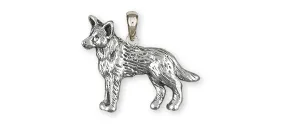 Australian Cattle Dog Jewelry Sterling Silver Handmade Cattle Dog Pendant  ACD8-P