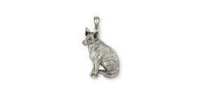 Australian Cattle Dog Pendant Jewelry Sterling Silver Handmade Dog Pendant ACD6-P