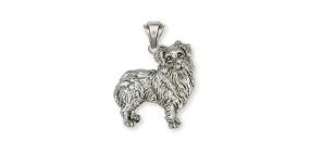 Australian Shepherd Pendant Jewelry Sterling Silver Handmade Dog Pendant D017-P