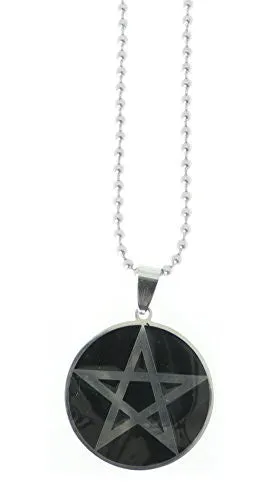 AVBeads Pentacle Pendant on 24 Ball Chain Necklace