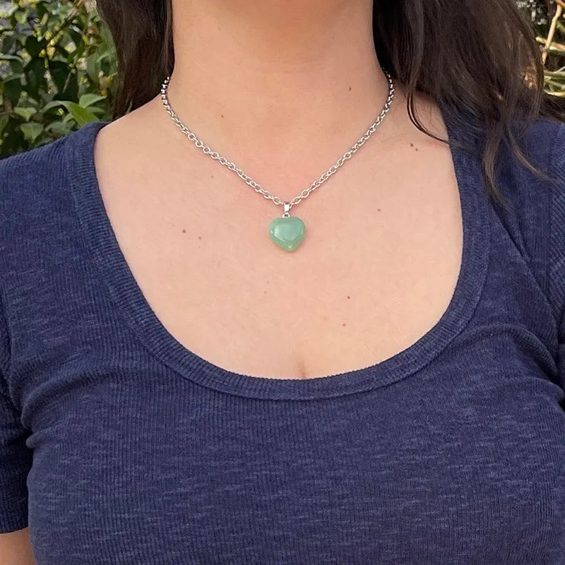 Aventurine Heart Necklace