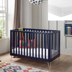 Babymore Kimi Cot Bed - Midnight