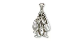 Basset Hound Pendant Jewelry Sterling Silver Handmade Dog Pendant D2-P