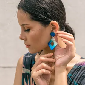 Bern Capiz Earrings in Princess Blue