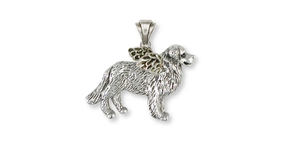 Bernese Mountain Dog Angel Pendant Jewelry Sterling Silver Handmade Dog Pendant BMD2-AP