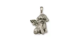 Bichon Frise Angel Pendant Jewelry Sterling Silver Handmade Dog Pendant BF13-AP