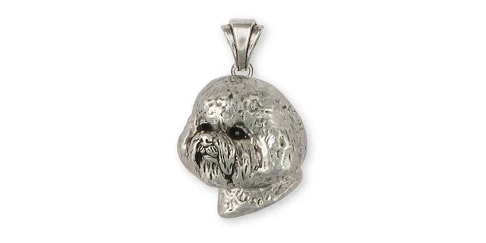 Bichon Frise Pendant Jewelry Sterling Silver Handmade Dog Pendant BF24-P