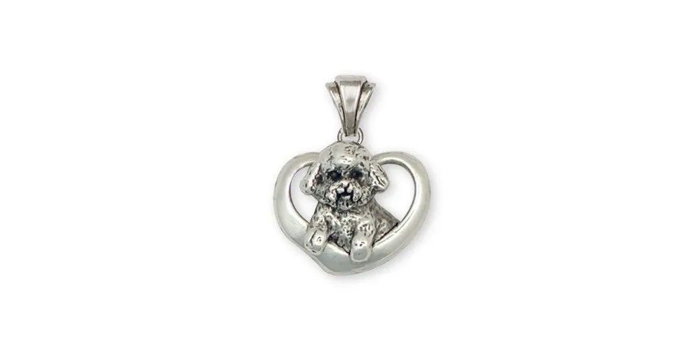 Bichon Frise Pendant Jewelry Sterling Silver Handmade Dog Pendant BF5-P