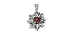 Birthstone Lotus Pendant Jewelry Sterling Silver Handmade Lotus Pendant LOT2-SP