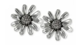 Black Eye Susan Earrings Jewelry Sterling Silver Handmade Flower Earrings BES2-XE