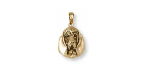 Bloodhound Pendant Jewelry 14k Gold Handmade Dog Pendant BHD4-PG