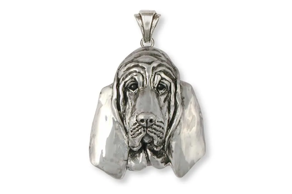 Bloodhound Pendant Jewelry Sterling Silver Handmade Dog Pendant BHD6-P