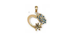 Bluebonnet Pendant Jewelry 14k Gold Handmade Texas Wildflower Pendant BB2-PG