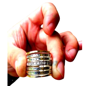 Bluenoemi Israeli Jewelry / Bless Prayer & Poesie Ring / Spinner Rings / Fidget rings for Woman