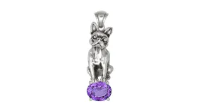 Boston Terrier Pendant Jewelry Sterling Silver Handmade Dog Pendant D011-SP