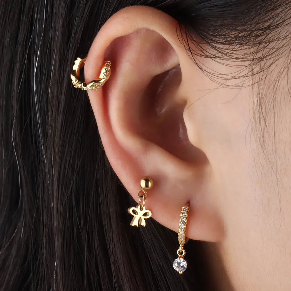 Bow Drop Earring