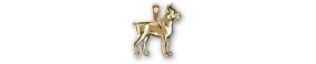 Boxer Jewelry 14k Gold Handmade Boxer Dog Pendant  BX10-PG