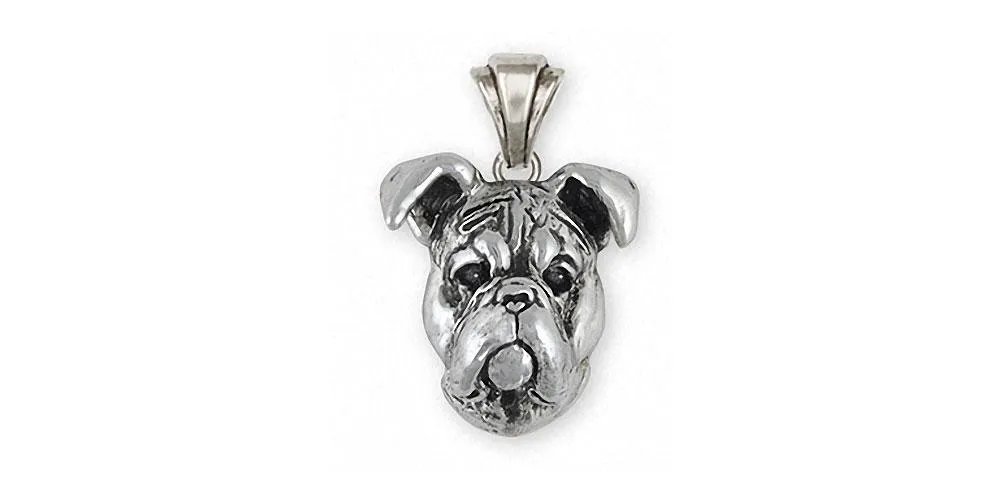 Boxer Jewelry Sterling Silver Handmade Boxer Pendant BD32-P