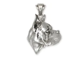 Boxer Pendant Jewelry Sterling Silver Handmade Dog Pendant BX1-P