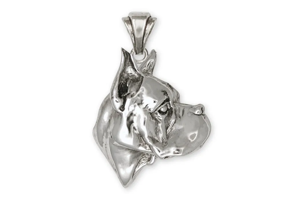 Boxer Pendant Jewelry Sterling Silver Handmade Dog Pendant BX1-P