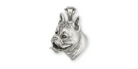 Boxer Pendant Jewelry Sterling Silver Handmade Dog Pendant BX6-P