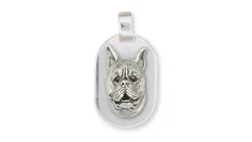 Boxer Pendant Jewelry Sterling Silver Handmade Dog Pendant BX8-DT