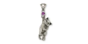 British Shorthair Pendant Jewelry Sterling Silver Handmade Cat Pendant BRS3-SP